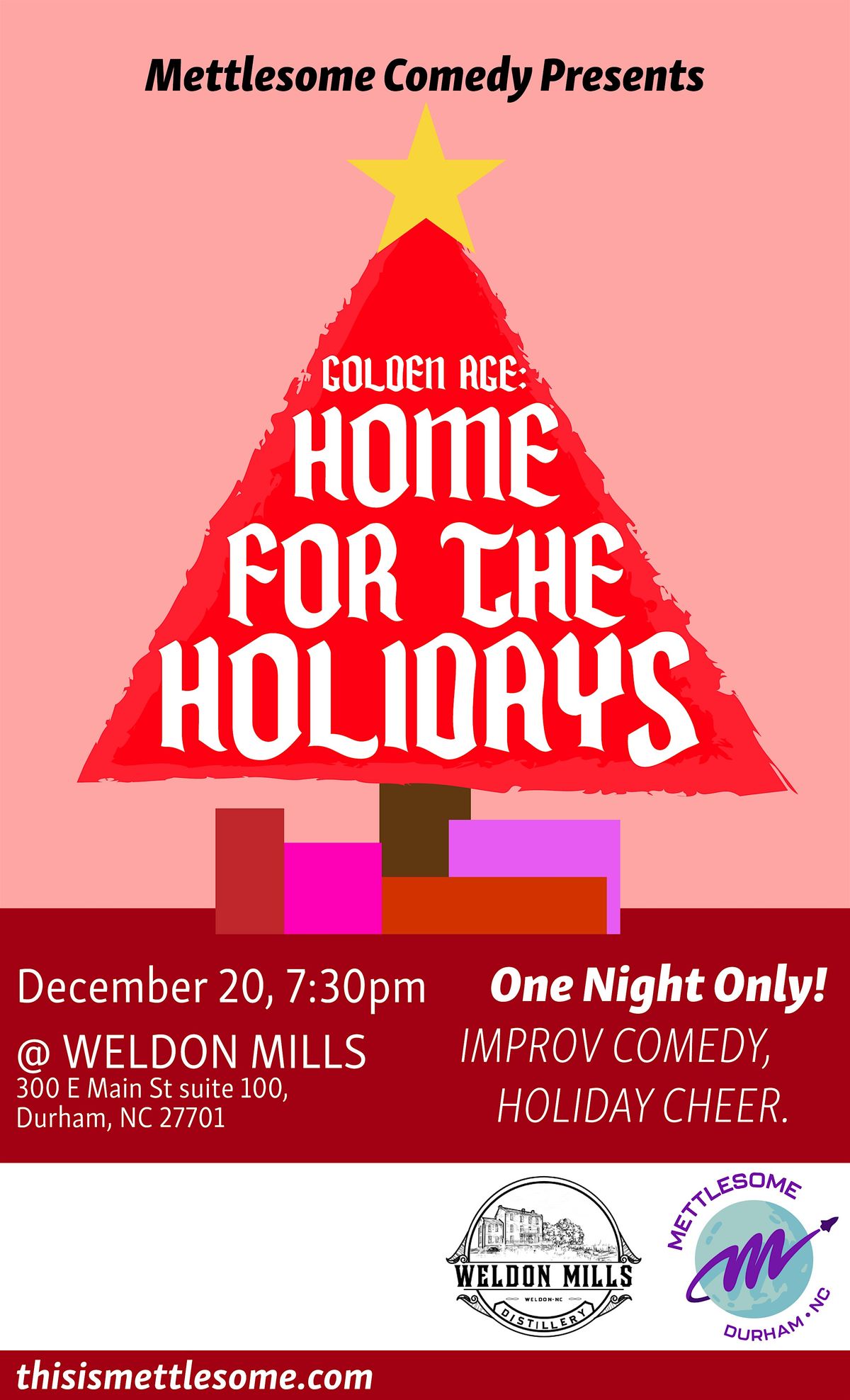 Golden Age: Home For the Holidays Improv Comedy Show, 20 December | Event in Durham | AllEvents