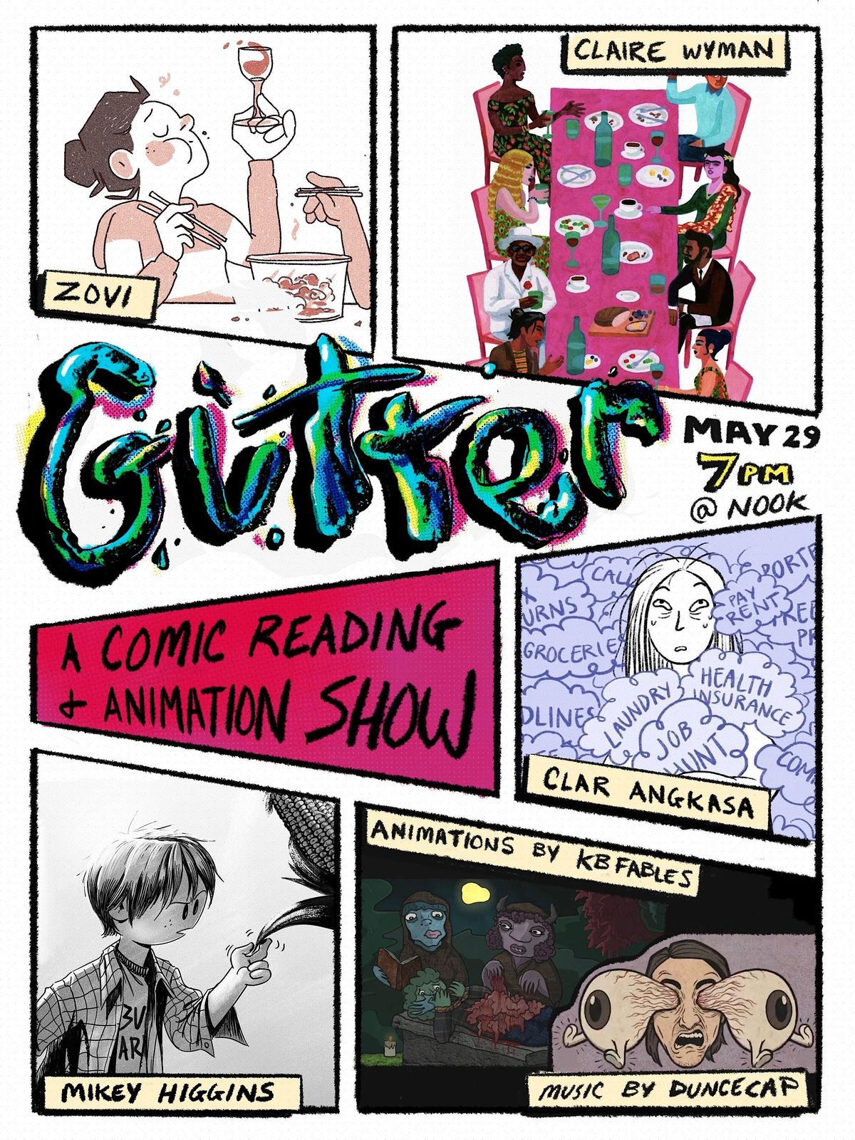 Gutter Comic Night, Nook, Brooklyn, 24 July 2023 AllEvents.in