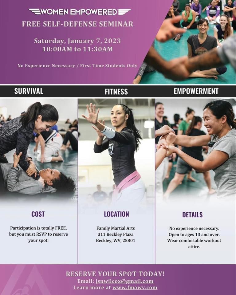 Women Empowered Self Defense Seminar Family Martial Arts Gracie Jiu women-empowered-self-defense-seminar-family-martial-arts-gracie-jiu