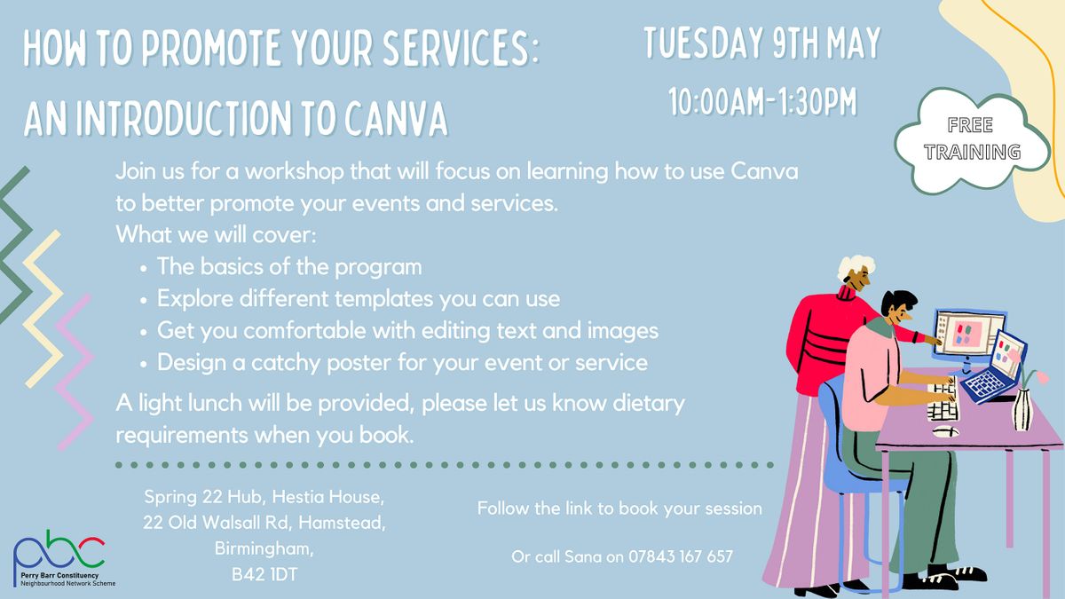How to promote your services An Introduction to using Canva, Hestia