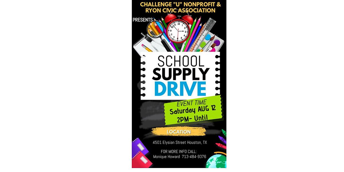 Back To School Supply Event, 4501 Elysian St, Houston, August 12 2023