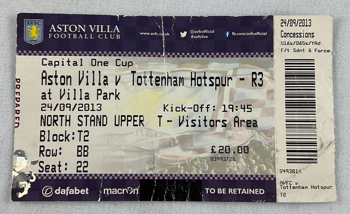 Aston Villa FC vs Tottenham Hotspur Tickets, 18 May | Event in Birmingham | AllEvents