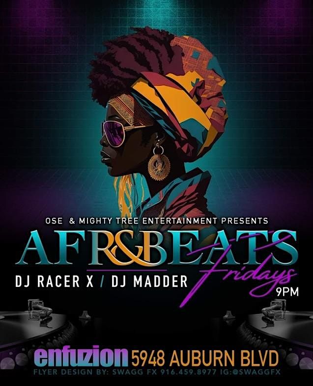 AfroBeats every Friday at Enfuzion Lounge, Enfuzion bar lounge, Auburn