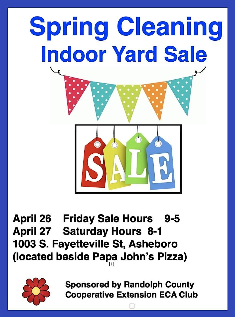 INDOOR YARD SALE, Randolph County Cooperative Extension Center