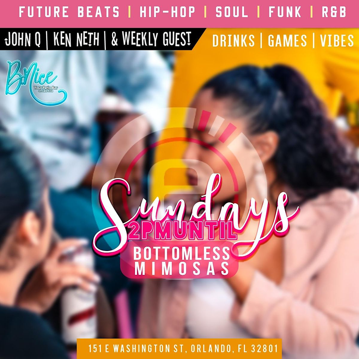 Wine & Bottomless Mimosas B.Nice Orlando, B.Nice Patio Bar, Orlando, 9