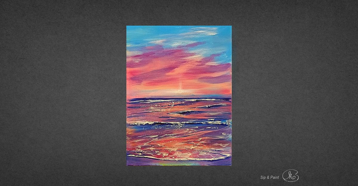 Sip and Paint Pink Ocean Sunrise (Friday), Le Masterpiece, Petaling