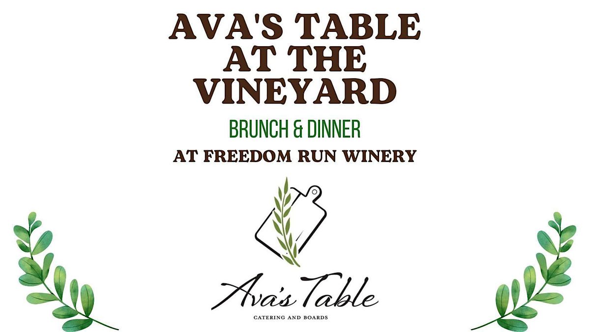 Avas Table at the Vineyard Freedom Run Winery, Freedom Run Winery, Lockport, September 3 2023