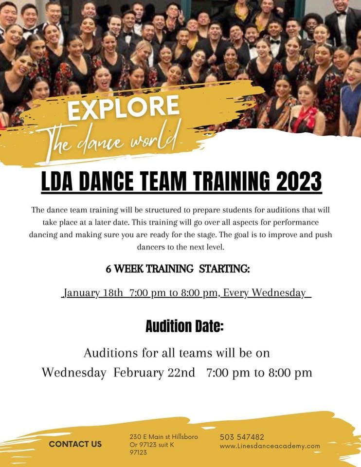 LDA Dance Team Training New Season, Lines Dance Academy, Hillsboro