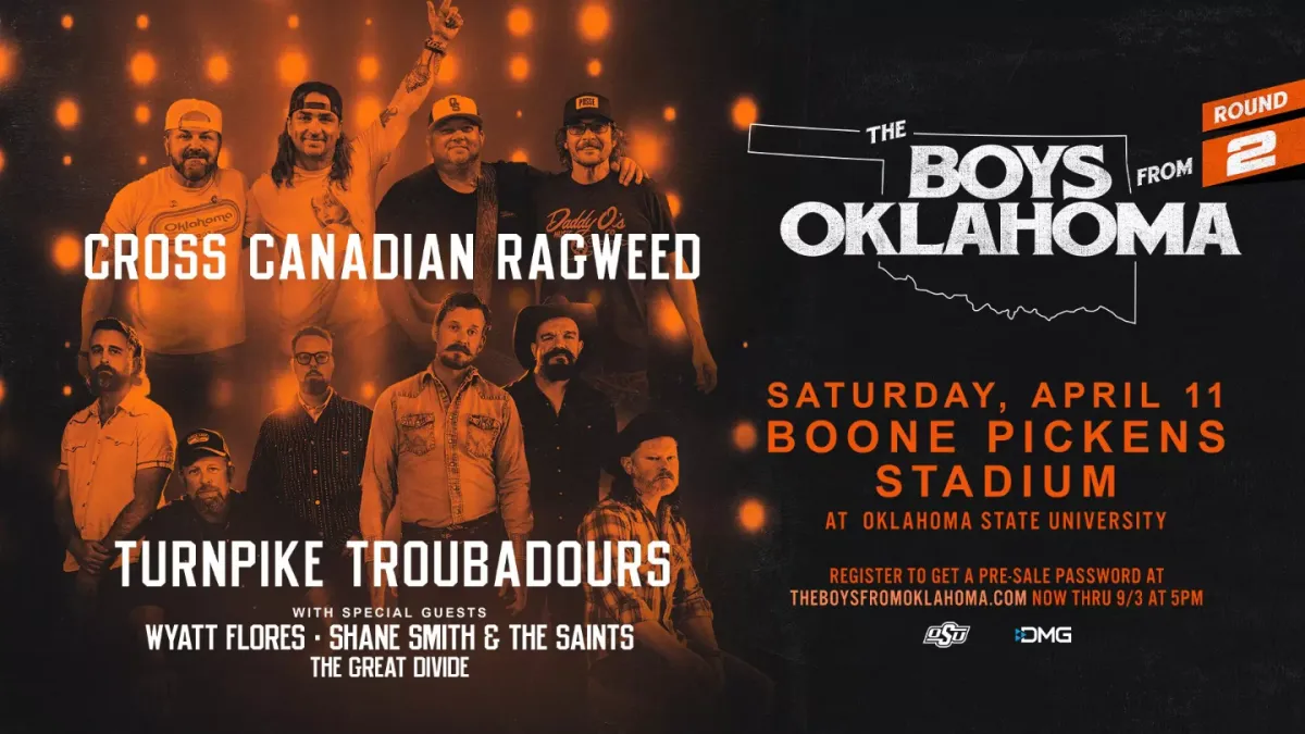 Cross Canadian Ragweed and Turnpike Troubadours with Wyatt Flores, Shane Smith and The Saints, and The Great Divide, 11 April
