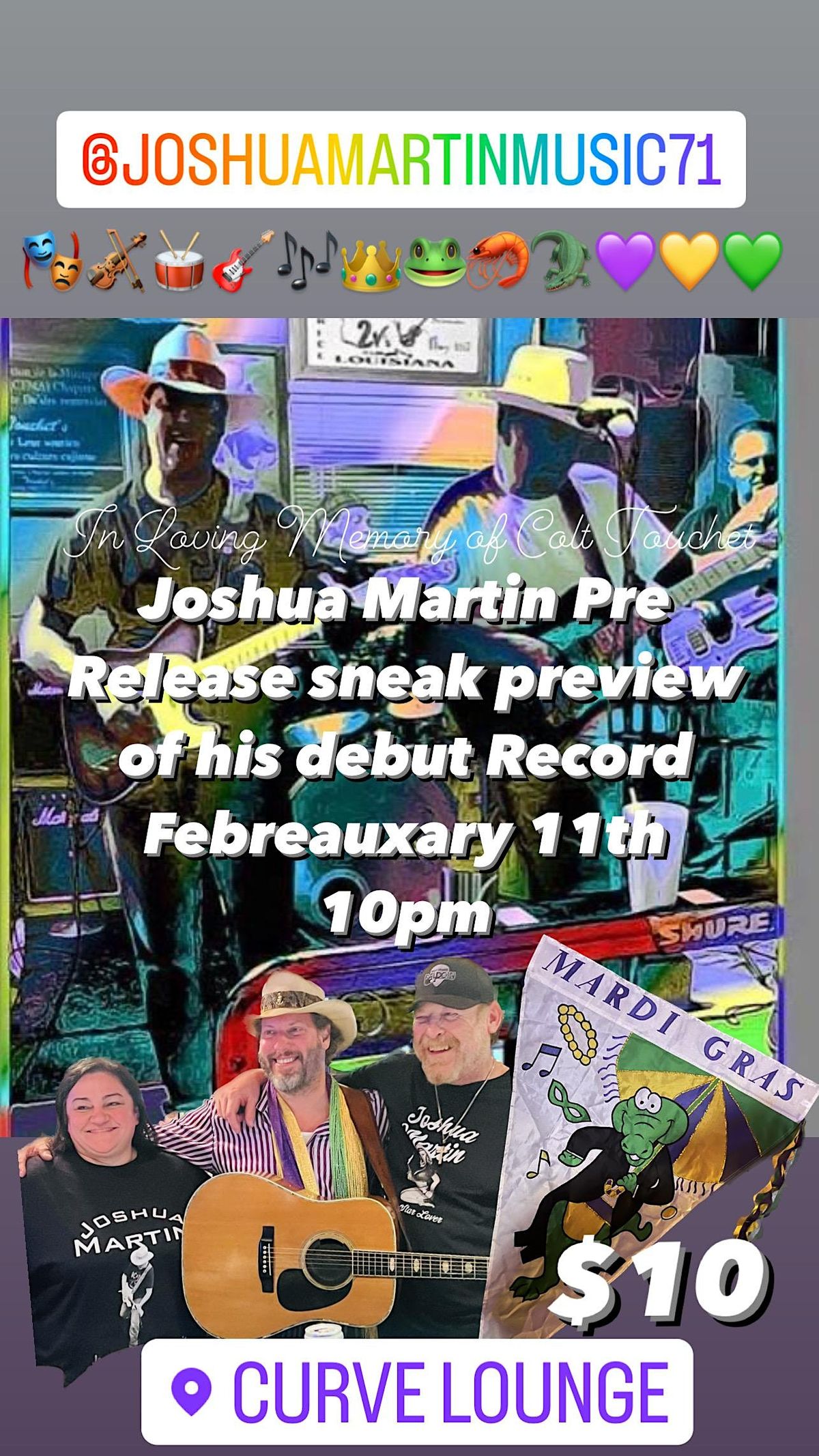 Joshua Martin Live Pre Release Sneak Preview, Curve Lounge, Abbeville