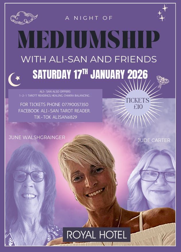 A Night of Mediumship with Ali-San and friends, 17 January | Event in Whitby | AllEvents