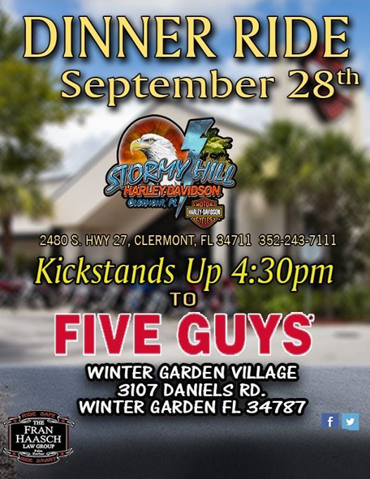 Dinner Ride At Stormy Hill Harley Davidson Clermont