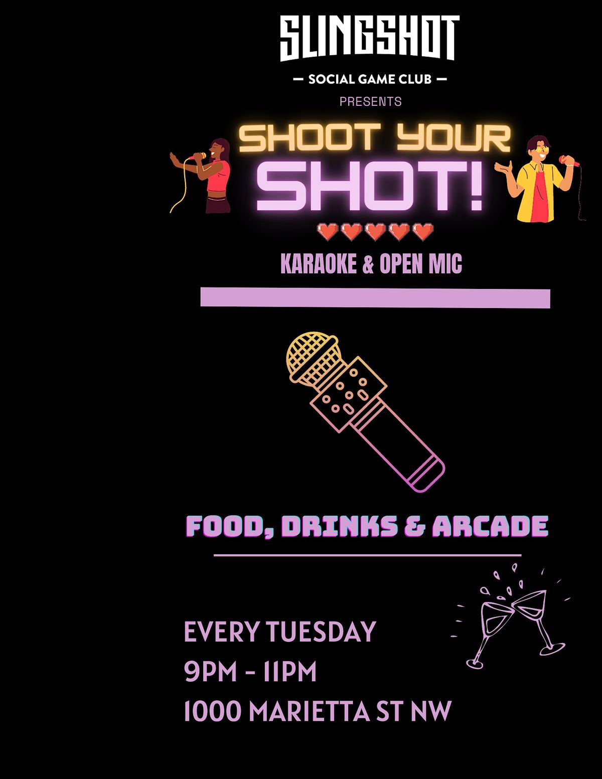 SHOOT YOUR SHOT! KARAOKE & OPEN MIC!, 1000 Marietta St NW suite 250