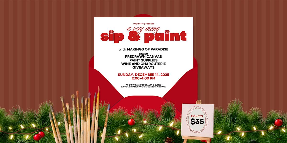 A Very Merry Sip and Paint, 14 December | Event in Clinton | AllEvents