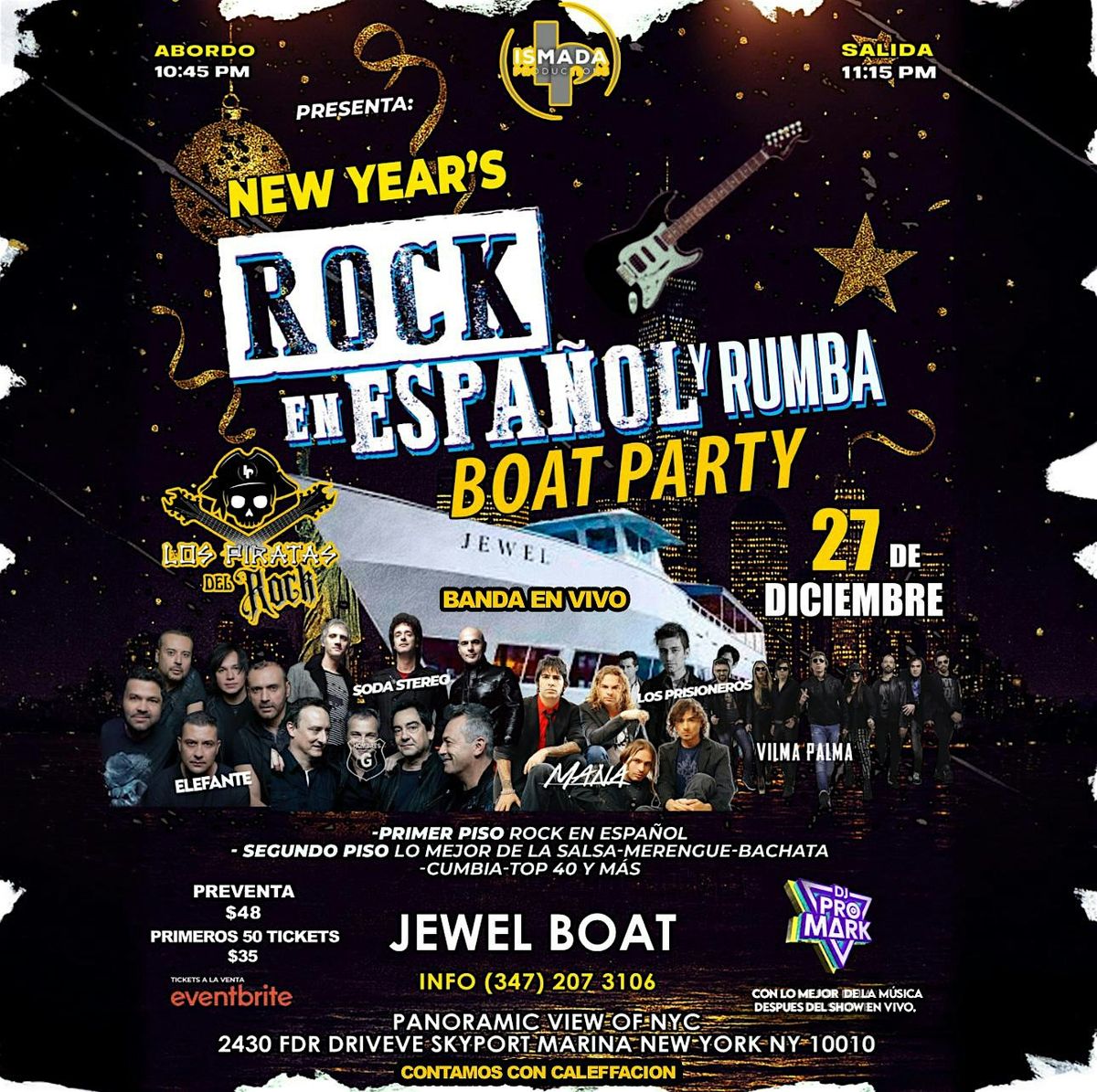 Fin de año con Rock en Espanol y rumba boat party, 27 December | Event in New York | AllEvents