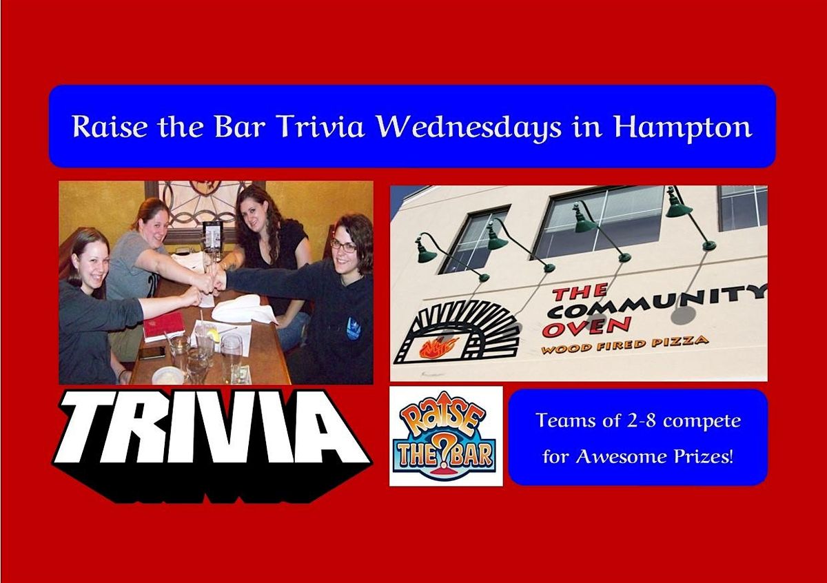 Raise the Bar Trivia Wednesdays at 6pm the Community Oven Hampton NH | Event in Hampton | AllEvents