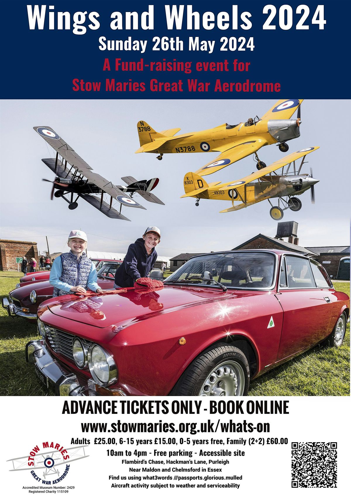 Stow Maries Great War Aerodrome: Wings and Wheels 2025, 25 May | Event in Chelmsford | AllEvents