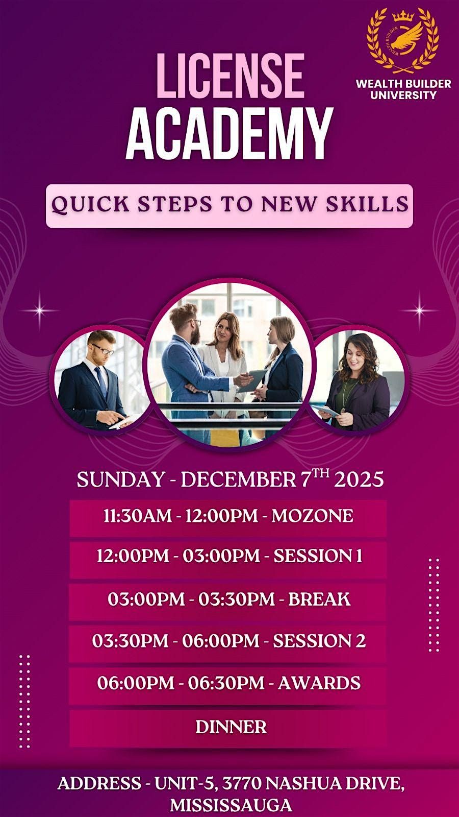 License Academy by Winners Circle, 7 December | Event in Mississauga | AllEvents