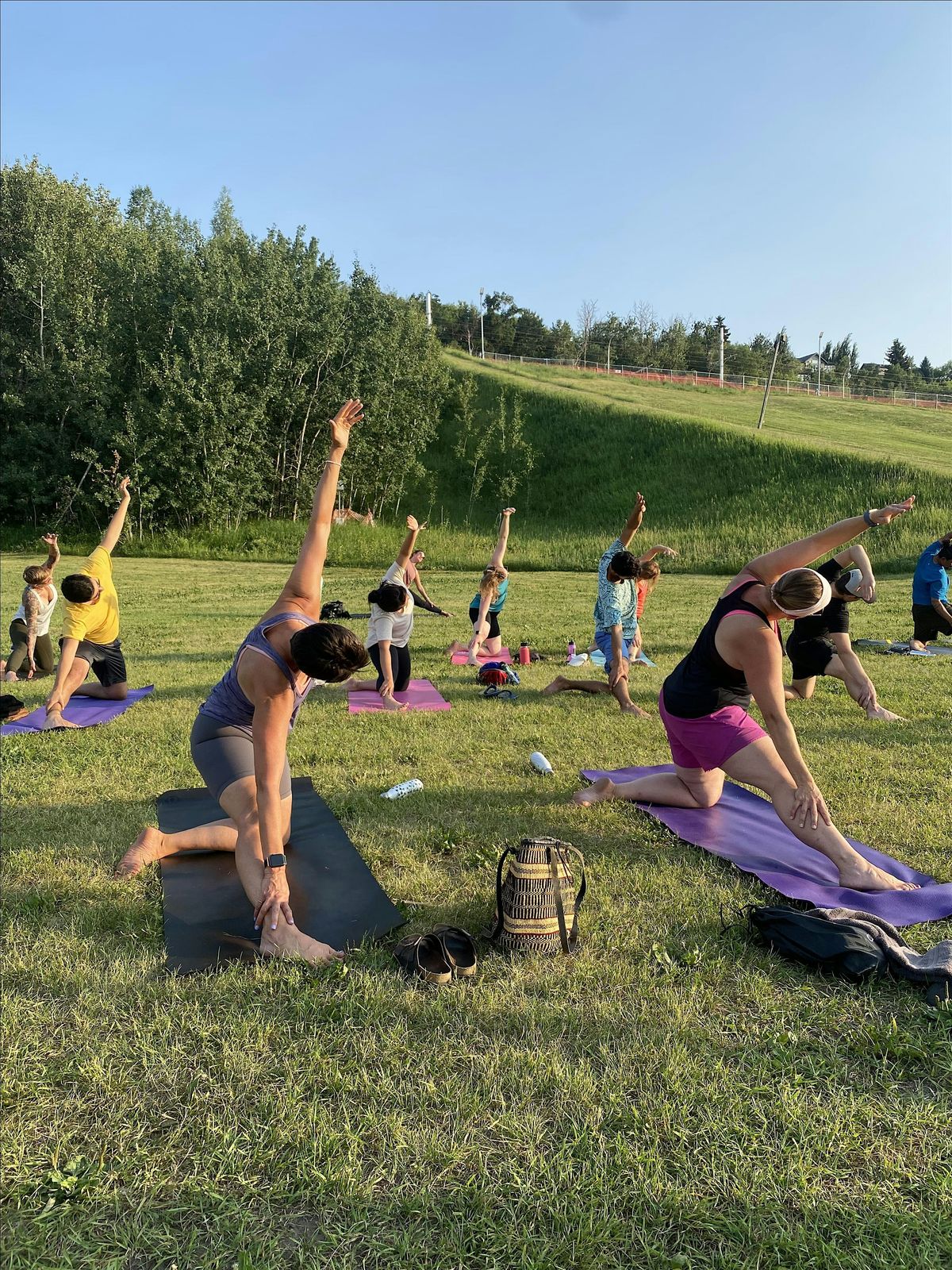 Sunset Sunday Outdoor Yoga, McNally High School, Edmonton, 7 July 2025