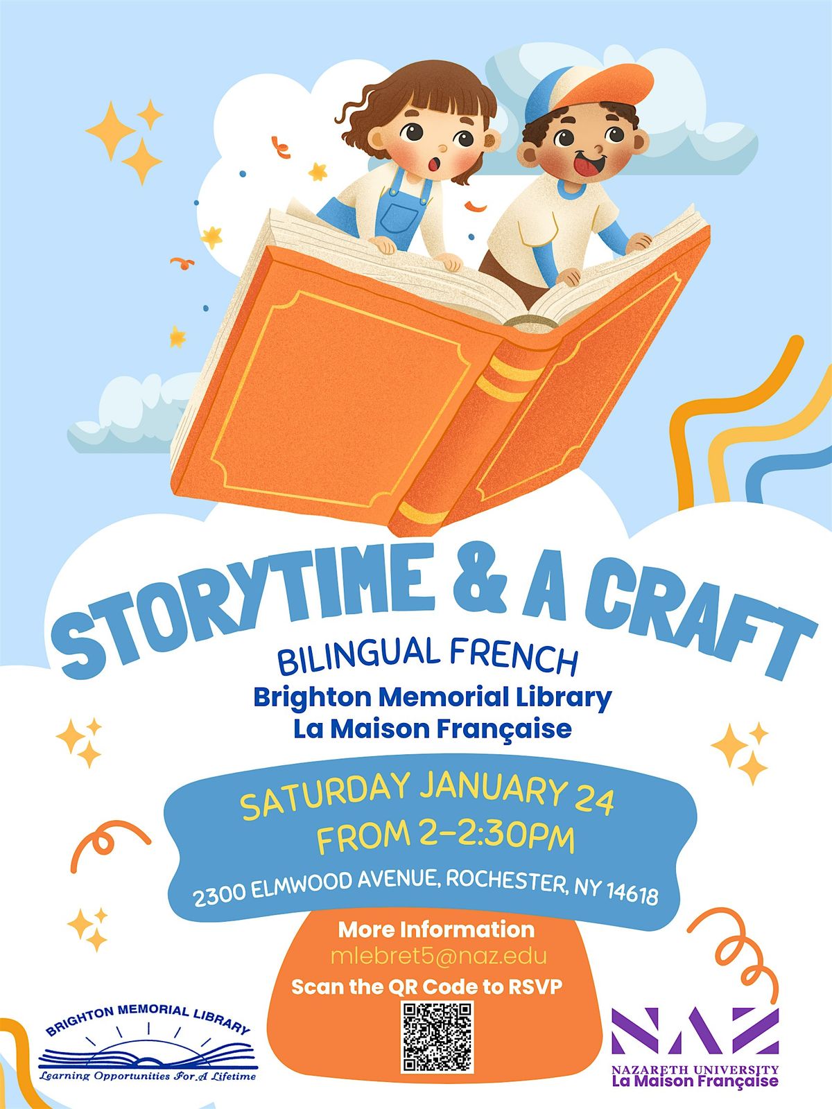 French Story and A Craft, 24 January | Event in Rochester | AllEvents