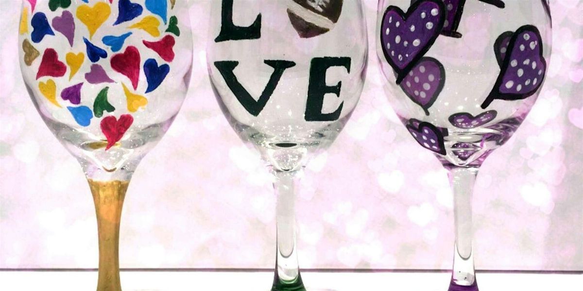 Wine Glass Hearts Paint and Sip by Classpop!™, Pinot's Palette Wesley