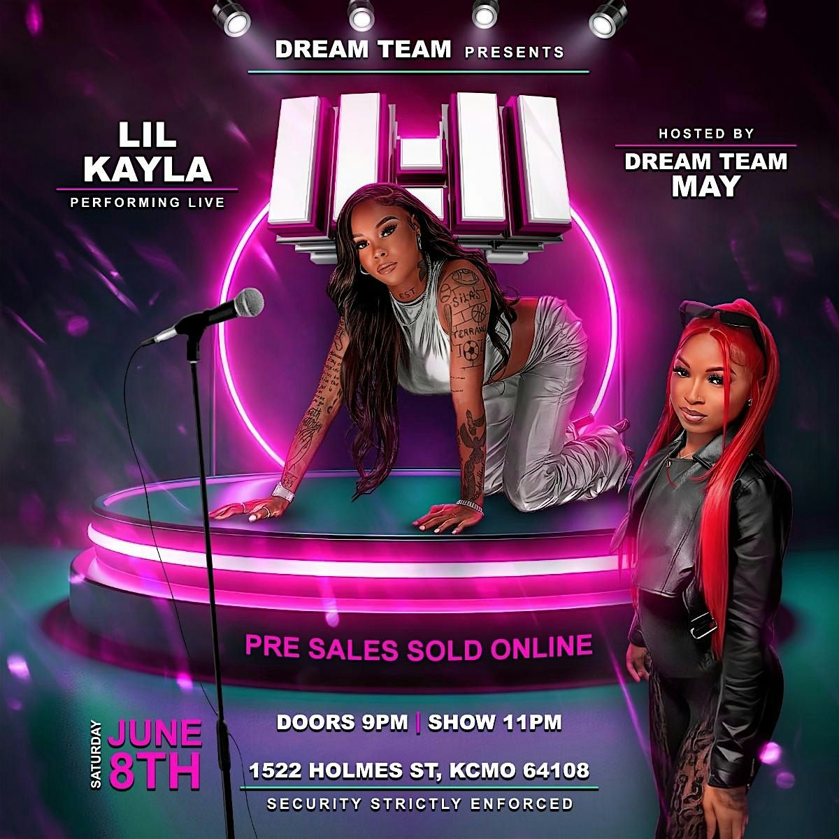 DREAM TEAM PRESENTS 11 11 W LIL KAYLA LIVE 1522 Holmes St Kansas dream-team-presents-11-11-w-lil-kayla-live-1522-holmes-st-kansas