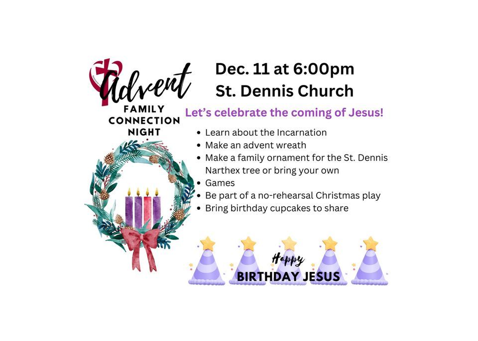 Faith Formation Family Connection Night, St. Dennis Church, Lockport