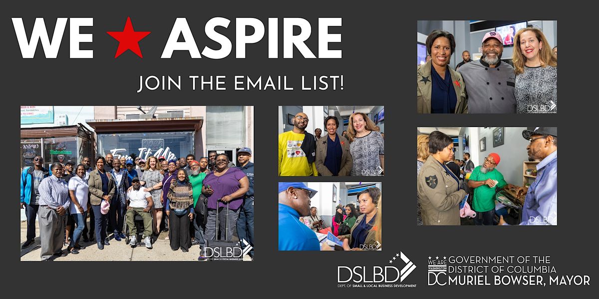 WeAspire: JOIN THE EMAIL LIST | AllEvents