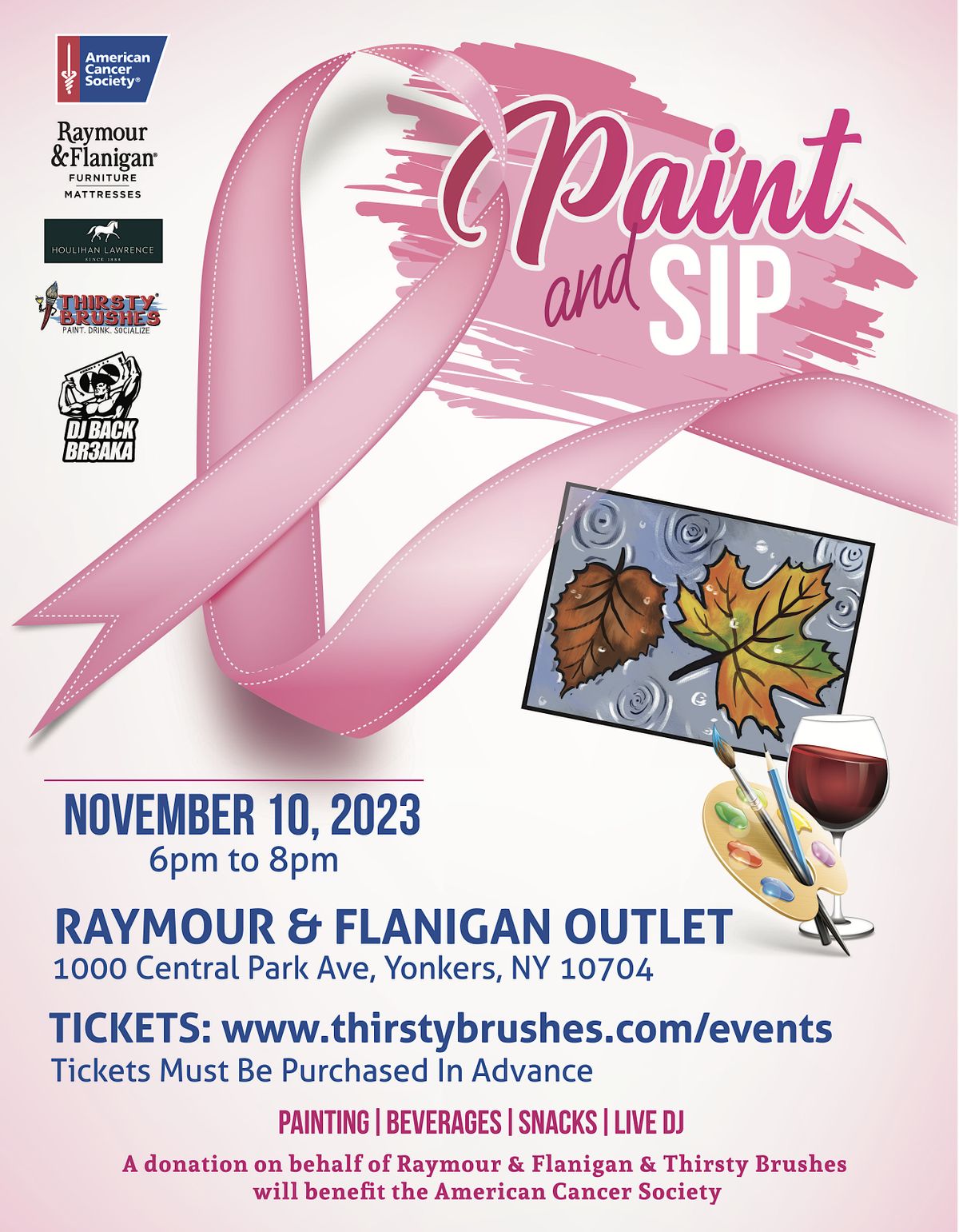 Paint and Sip Benefiting the American Cancer Society, Raymour