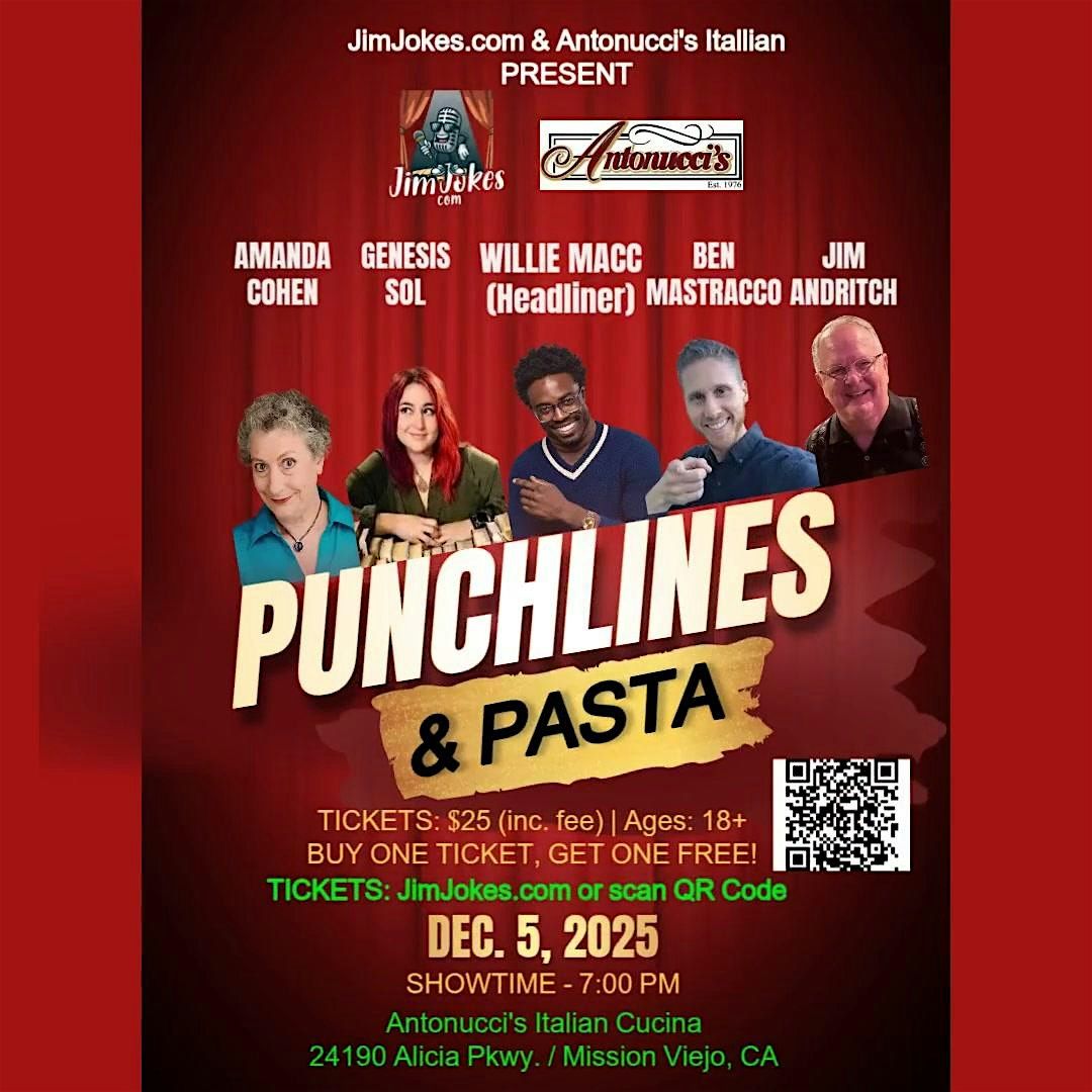 Punchlines & Pasta with Willie Macc, 5 December | Event in Mission Viejo | AllEvents