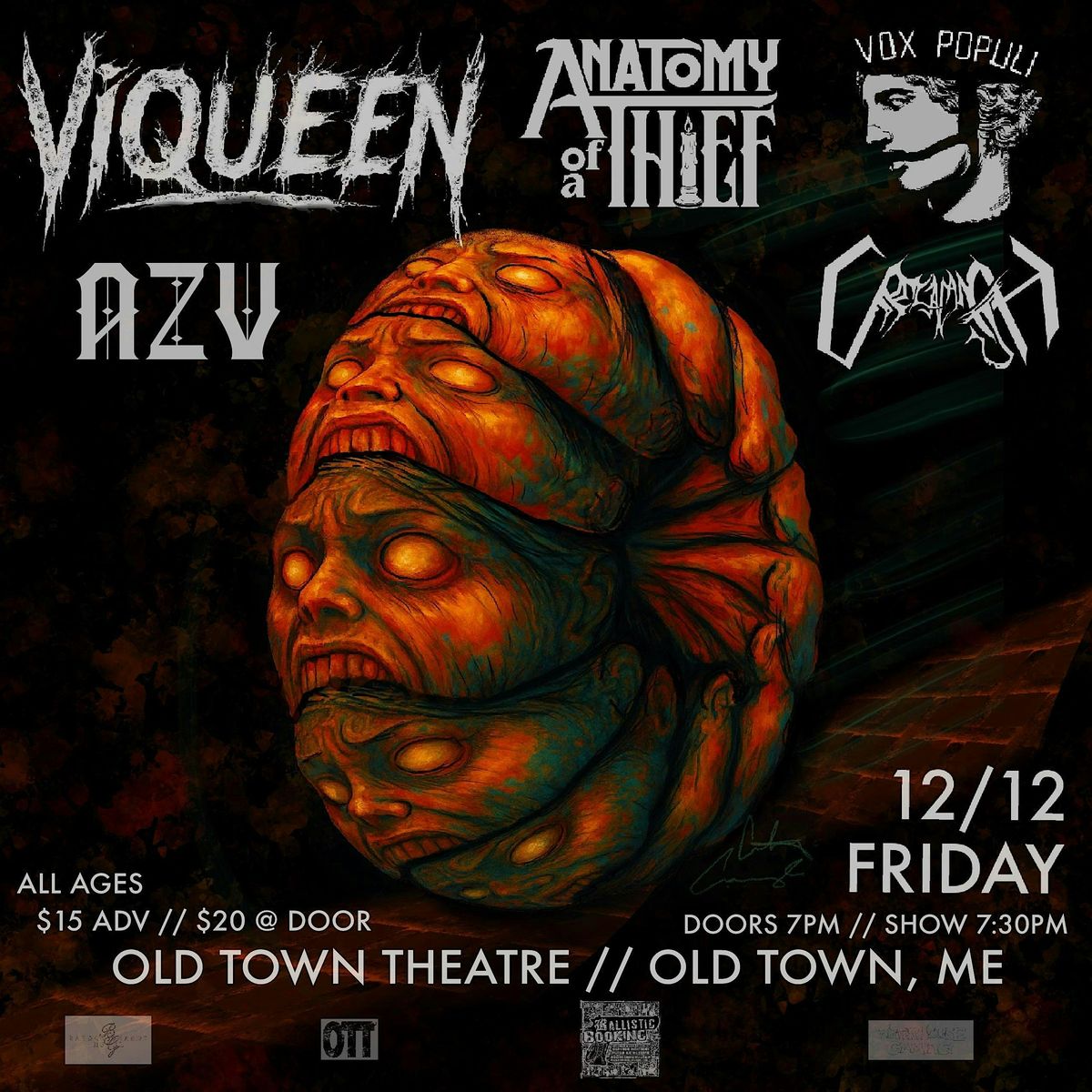 Viqueen // AZV // Anatomy of a Thief // Coelacanth // Vox Populi @OTT, 12 December | Event in Old Town | AllEvents