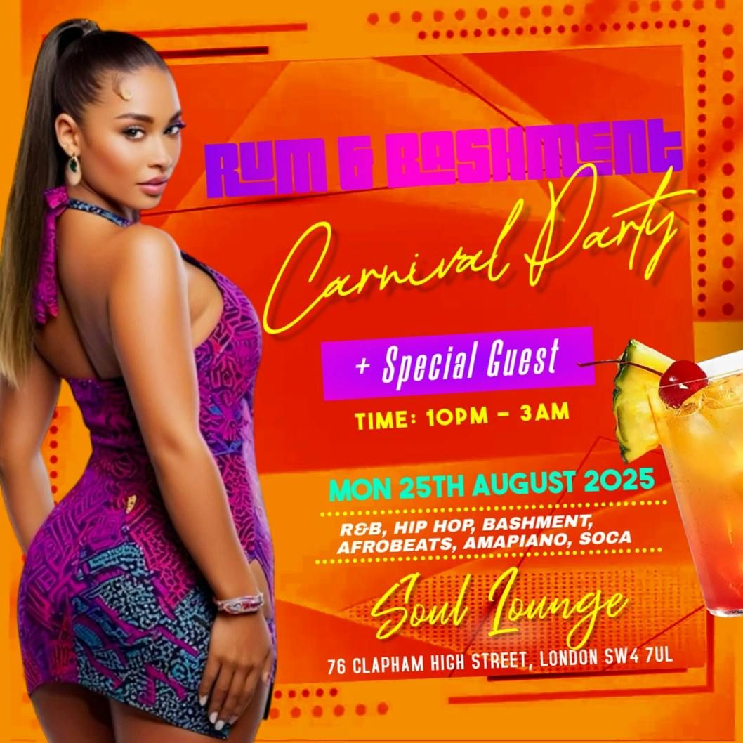 Rum &amp; Bashment Carnival Party, 25 August | Event in London | AllEvents