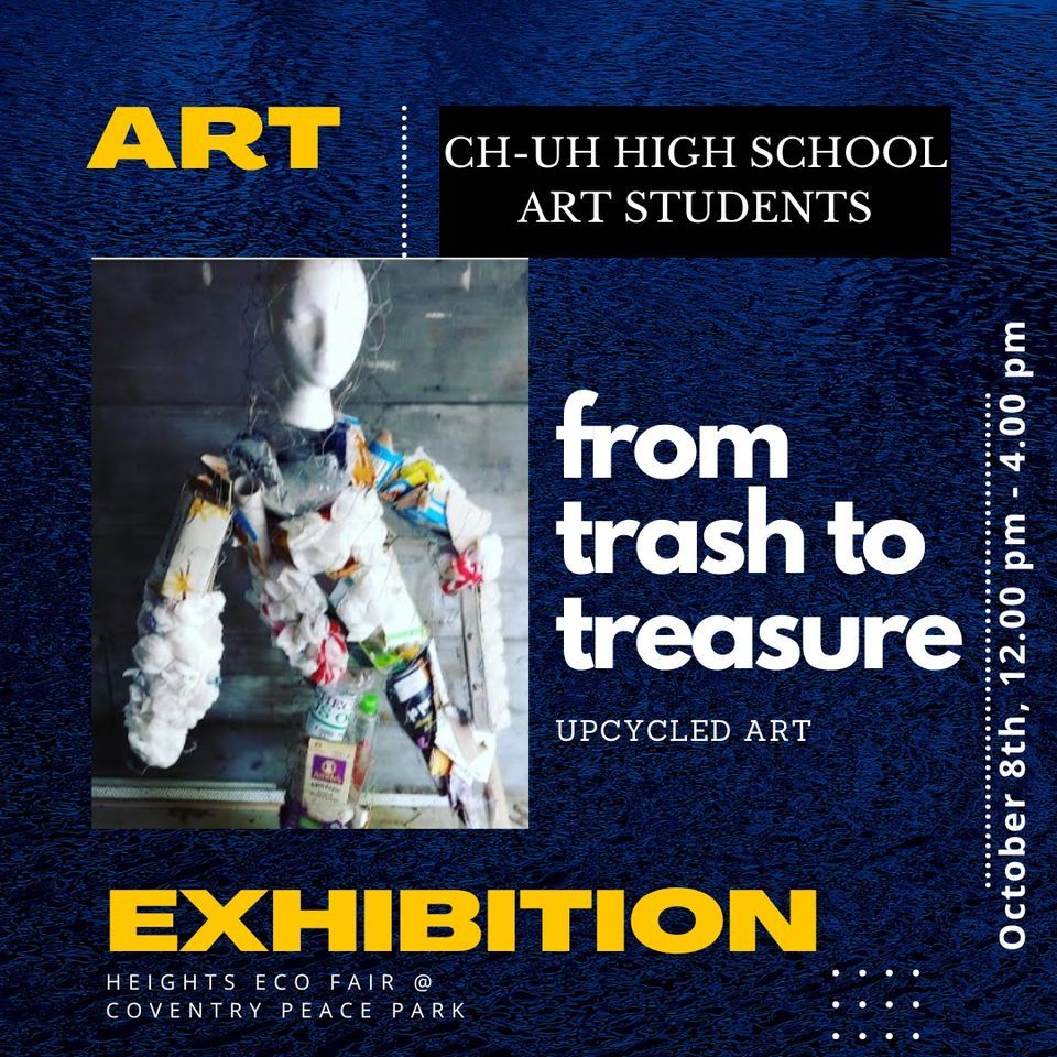 From Trash to Treasure Art Exhibit, Coventry P.E.A.C.E., Cleveland Heights, October 8 2022