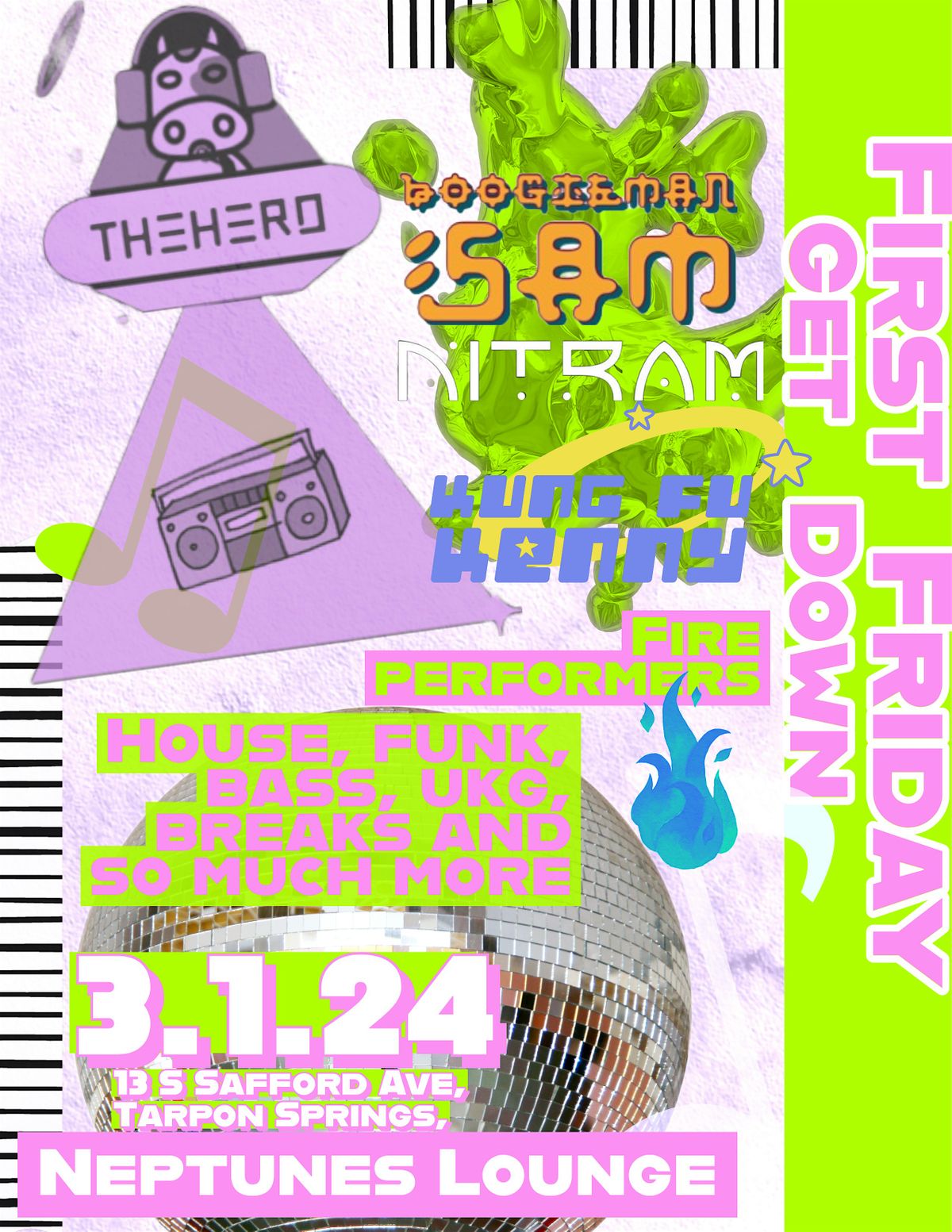 First Friday Get Down w/ The Herd, Neptune Lounge, Tarpon Springs, 1