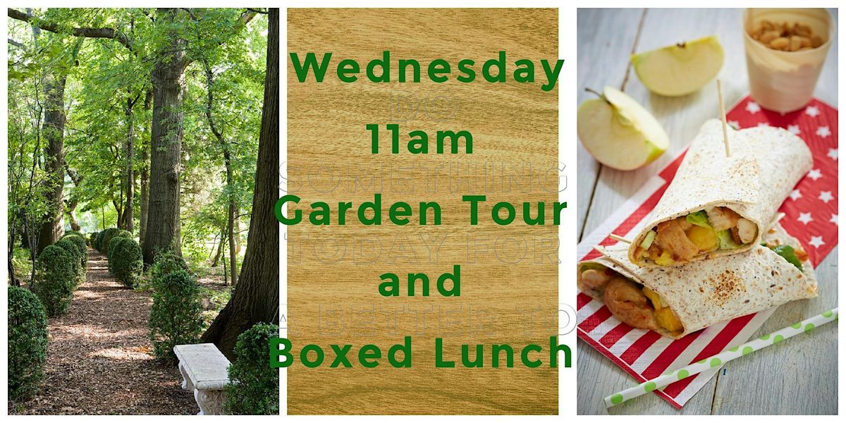 Wednesday 11 am Guided Garden Tour and Boxed Lunch, Liberty Hall Museum