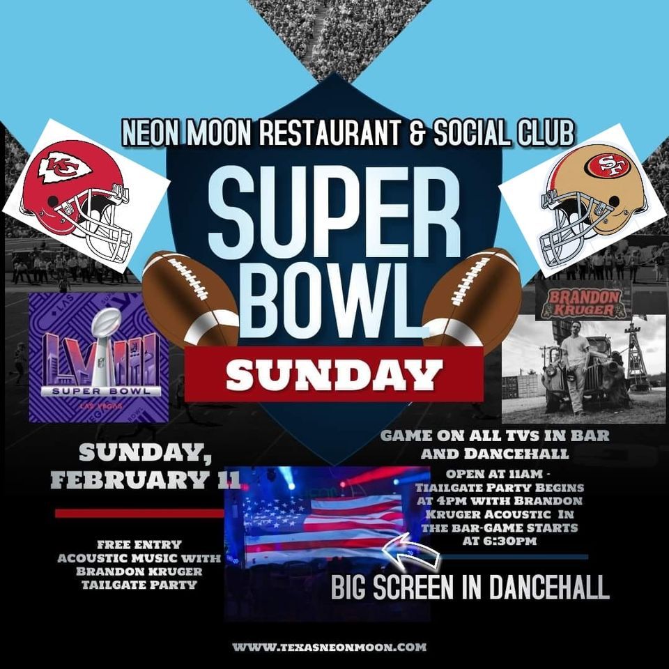 SUPER BOWL WATCH PARTY HUGE VIDEO WALL NEON MOON, Neon Moon Restaurant & Club, Yantis, 11