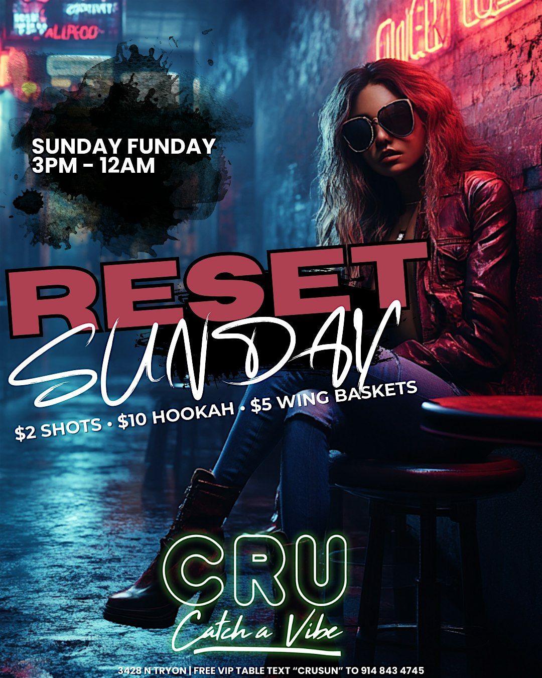 RESET SUNDAY @ CRU ! $2 shots $5 wing baskets $7 DRINKS | Event in Charlotte | AllEvents