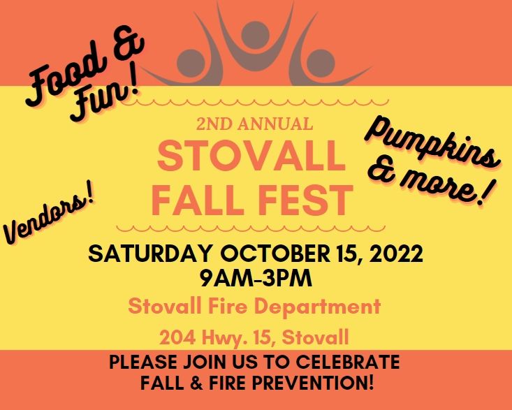 Stovall Fall Fest! 2022, Stovall Fire Department, October 15 2022