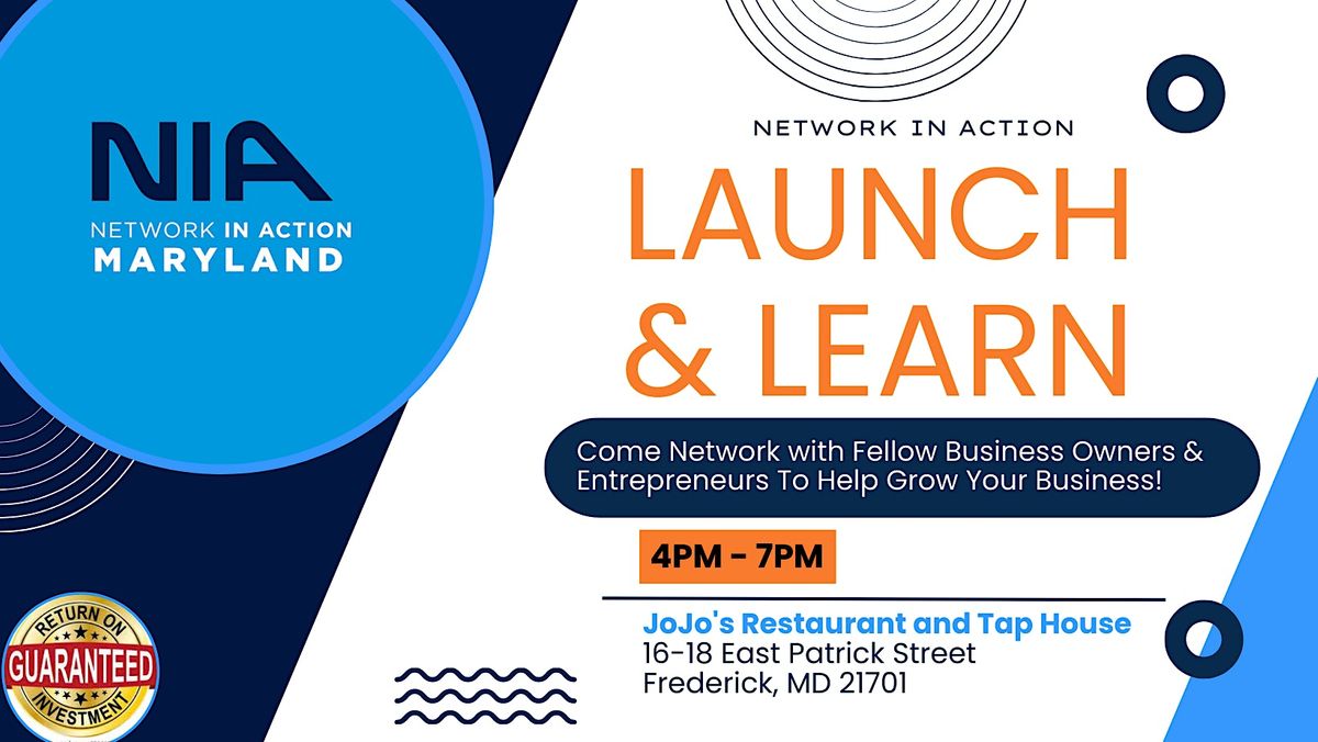 NETWORK IN ACTION FREDERICK Monthly Networking Meeting, JoJo's