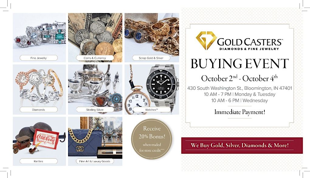 Free Buying Event Gold Casters Diamonds and Fine Jewelry, 430 S