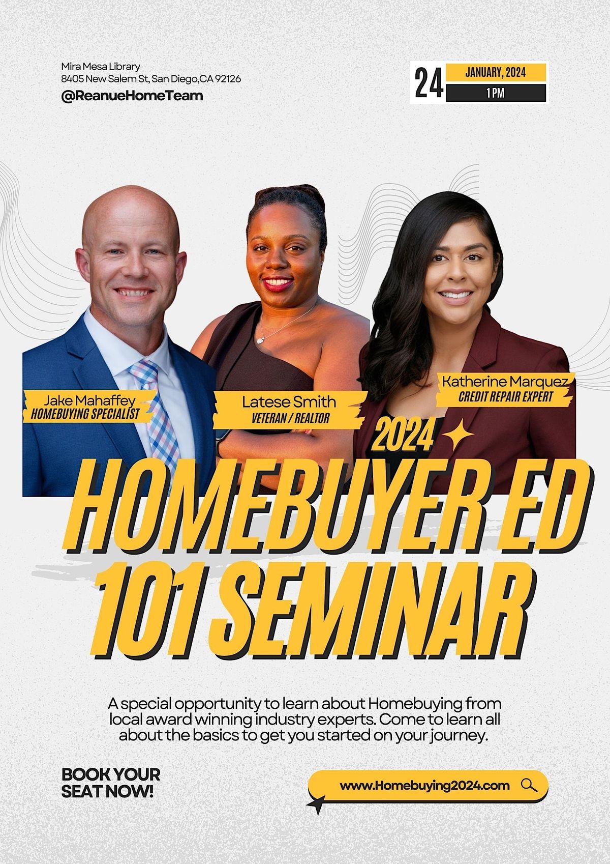 Homebuying Education 101, Mira Mesa Library, San Diego, 24 January 2024
