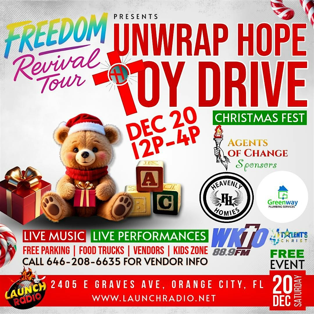UNWRAP HOPE TOY DRIVE, 20 December | Event in Orange City | AllEvents