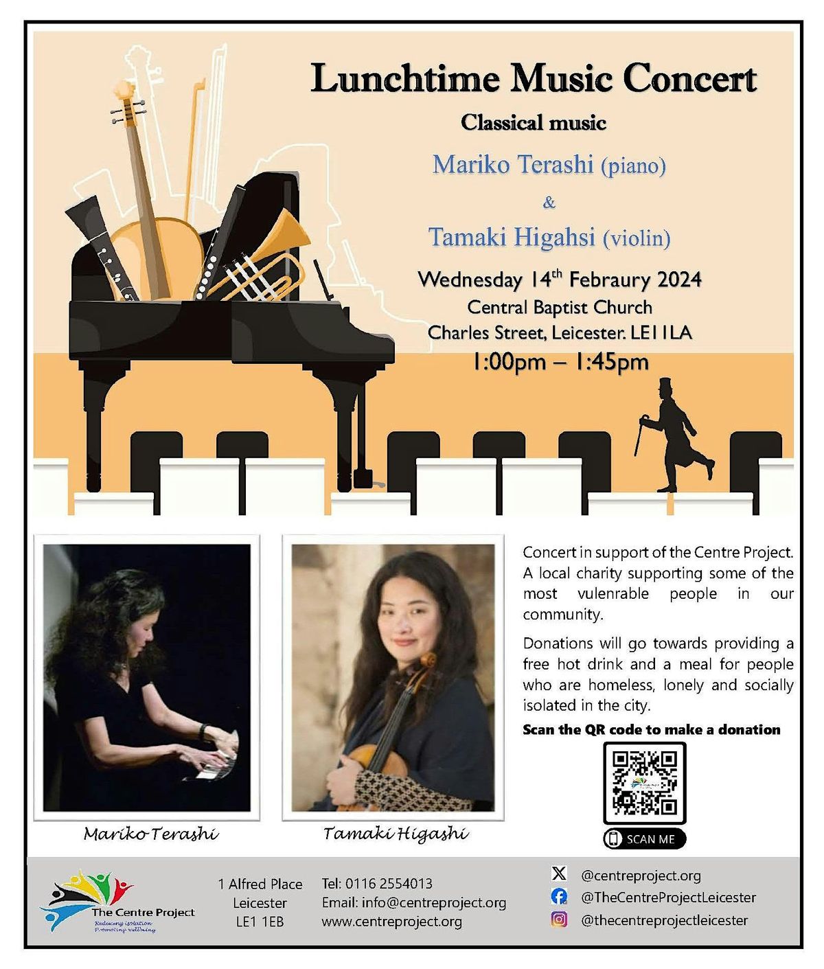 Lunchtime Music Concert, 141 Charles Street, Leicester LE1 1LA, UK