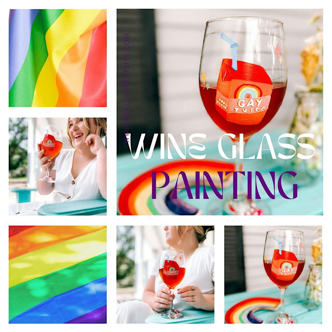 Pride Wine Glass and Beer Mug Painting, Tap Tap Art School, Harker