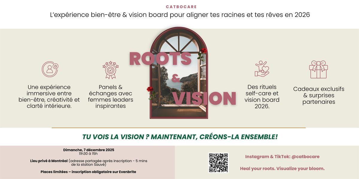 ROOTS & VISION 2026 — Atelier Bien-Être + Vision Board & Brunch Vibes, 7 December | Event in Montréal