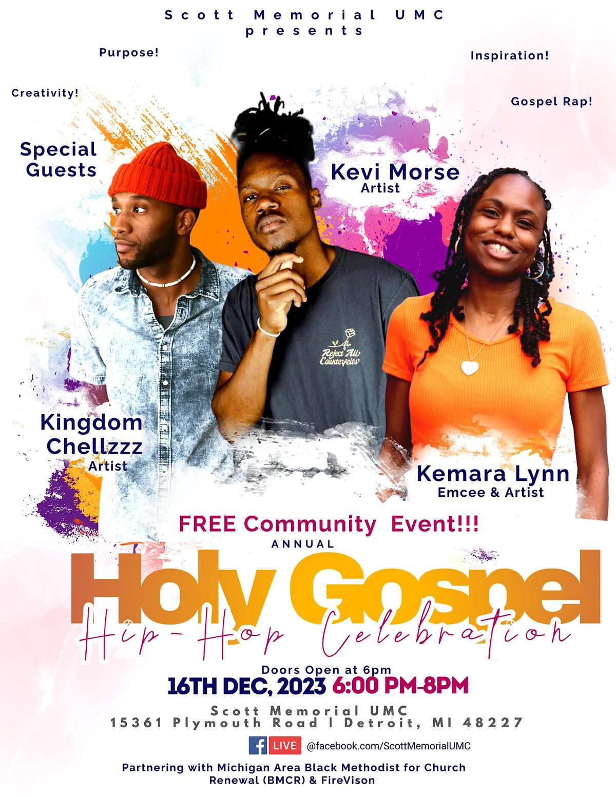 Holy HipHop Gospel Celebration, Scott Memorial United Methodist Church, Plymouth Road, Detroit