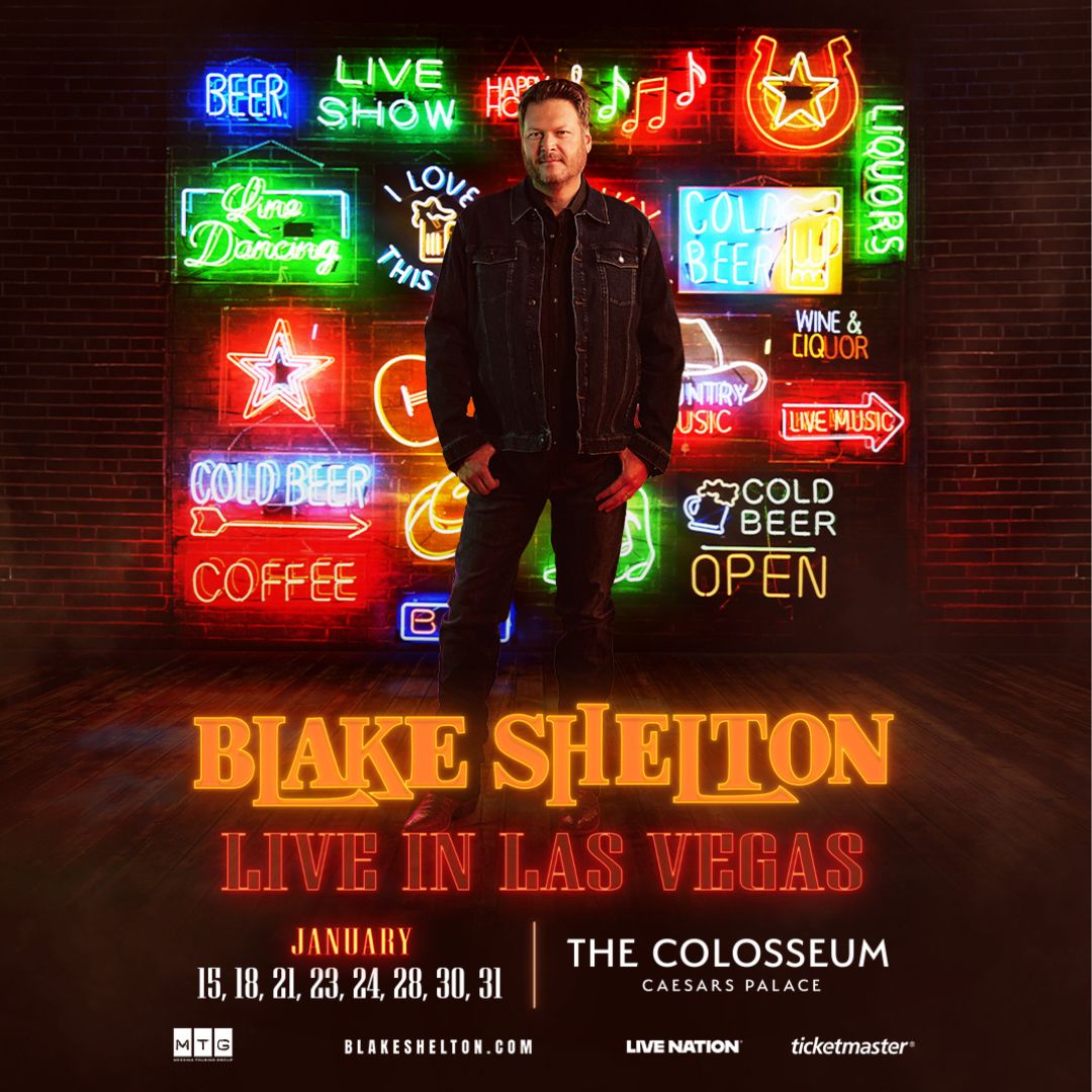 Blake Shelton Las Vegas Tickets, 15 January | Event in Las Vegas | AllEvents