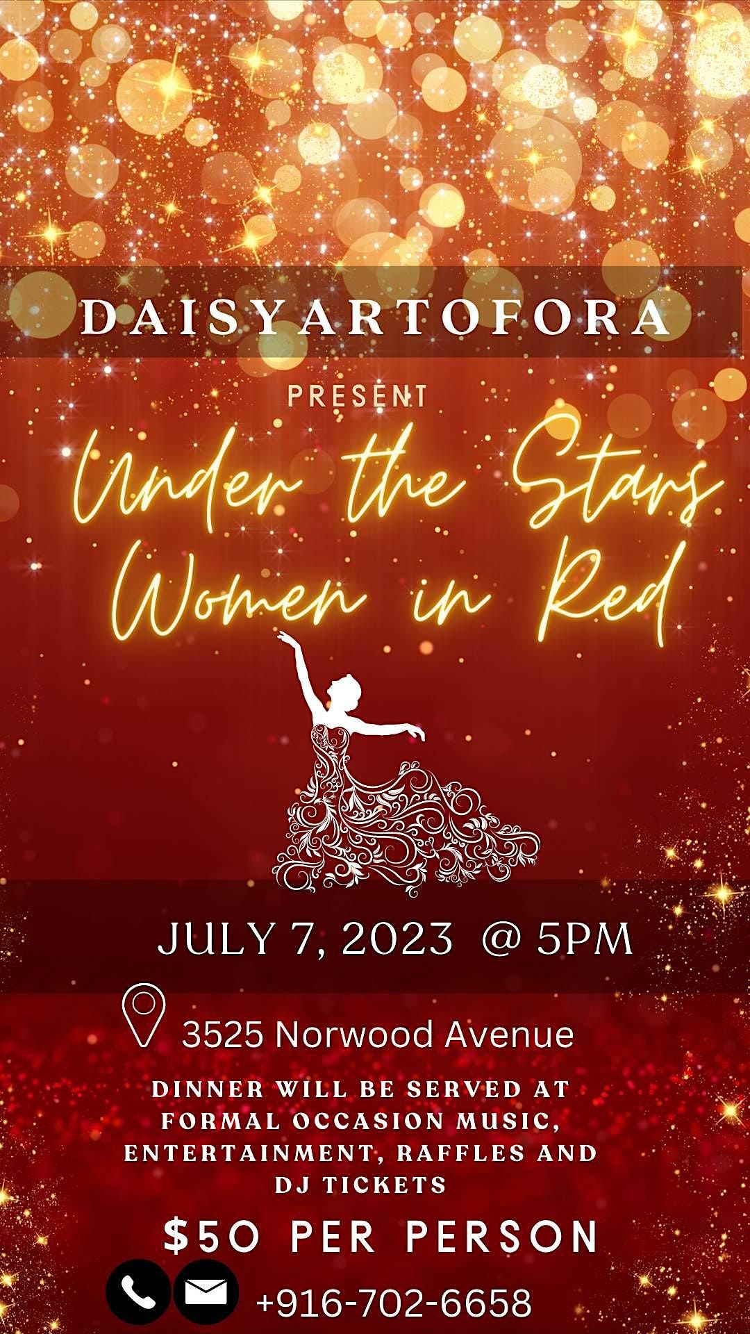 Under The Stars Women In Red, 3525 Norwood Ave, Sacramento, 7 July 2023