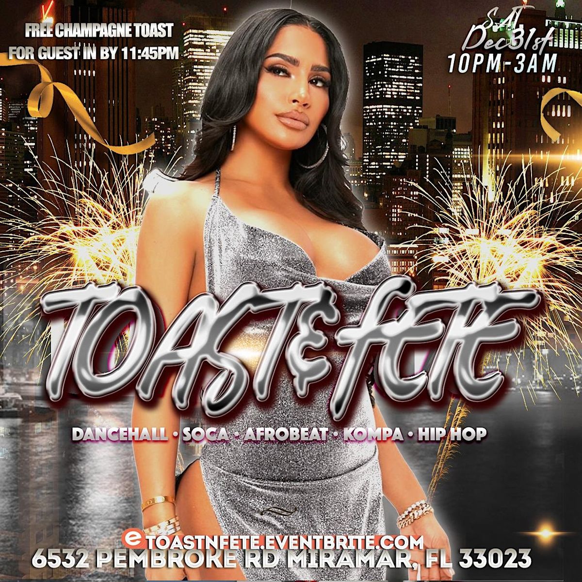 TOAST & FETE - NEW YEARS EVE, 954 Ultra Lounge, Miramar, December 31 to TOAST & FETE - NEW YEARS EVE, 954 Ultra Lounge, Miramar, December 31 to