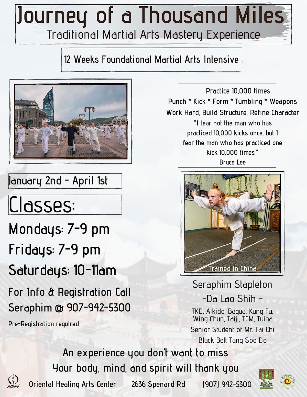 Journey of 1,000 Miles, Oriental Healing Arts Center, Anchorage, 24